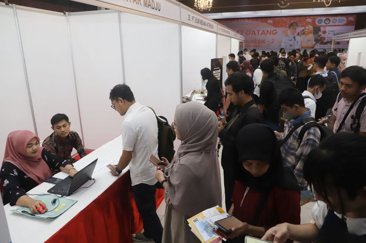 bursa kerja Arek Suroboyo Siap Kerjo (ASSIK). (Foto: Haryo Agus/jatimnow.com)