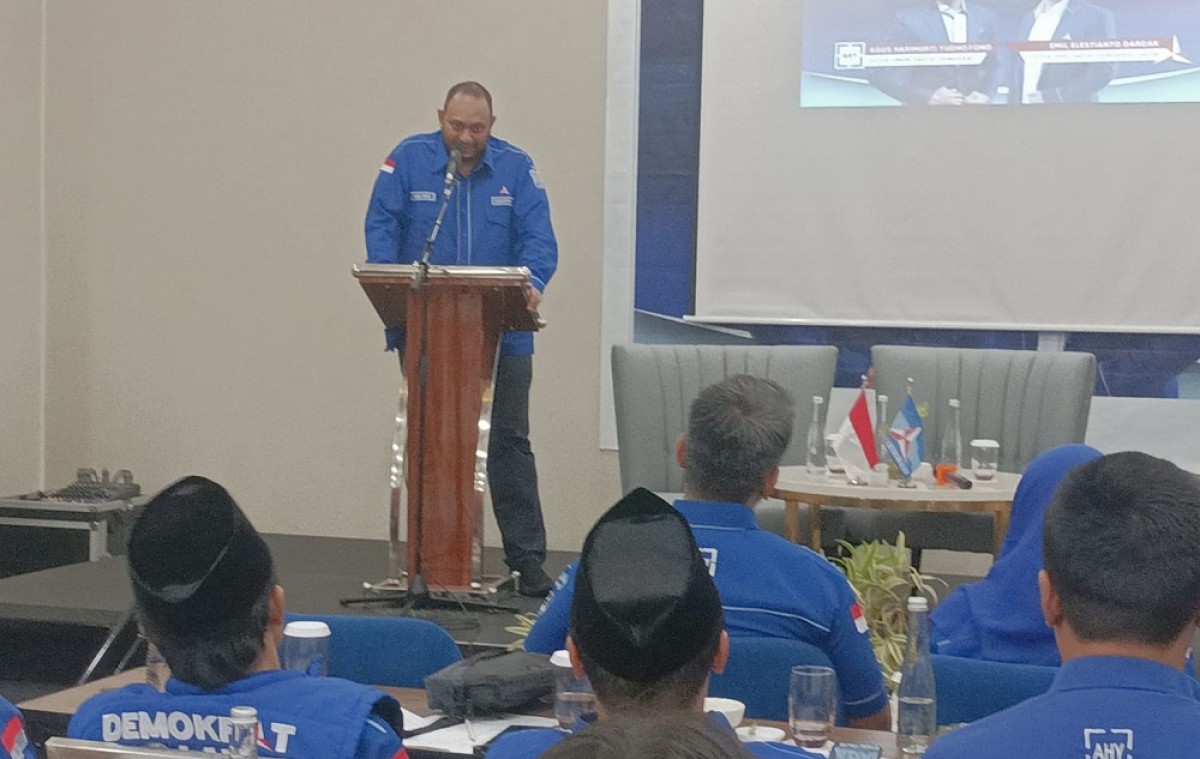 Sekretaris DPD Demokrat Jatim Reno Zulkarnaen. (Foto: Nang for jatimnow.cm)