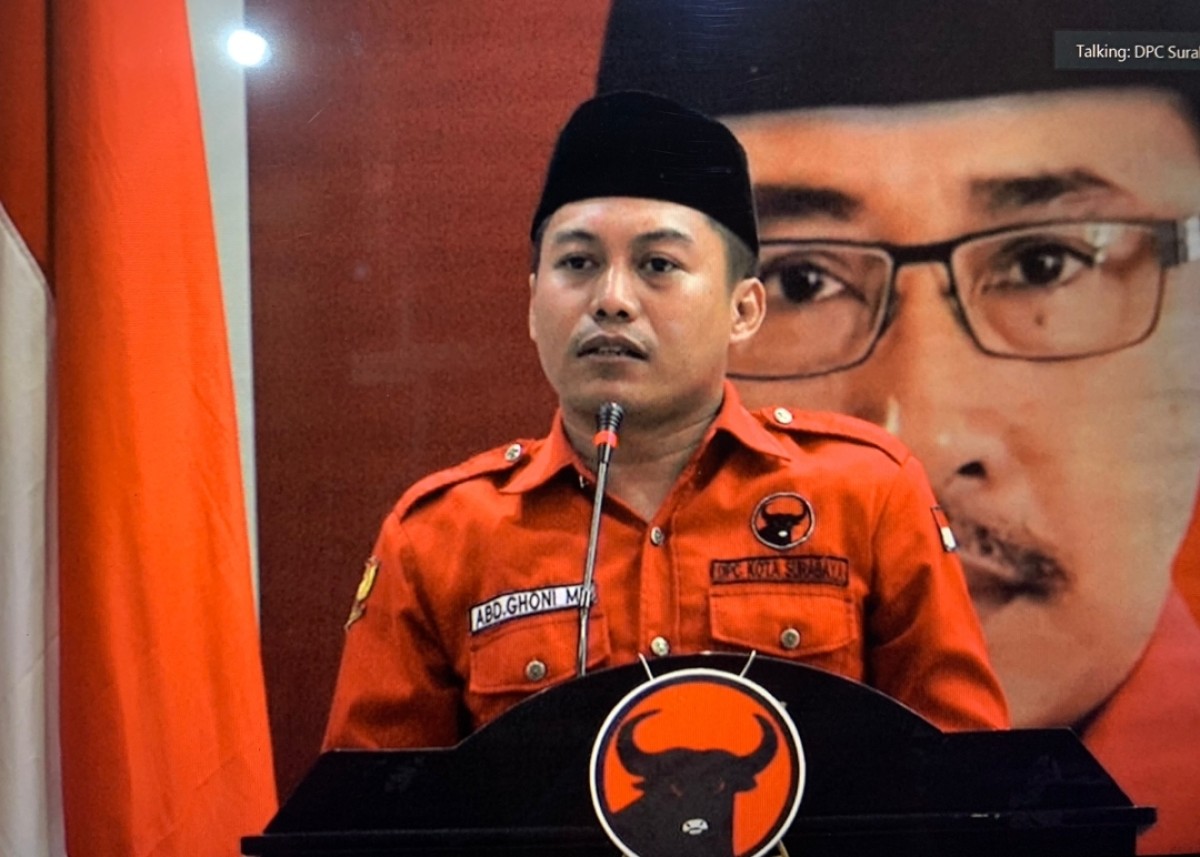 Ketua Baitul Muslimin Indonesia (Bamusi) DPC PDI Perjuangan Surabaya Abdul Ghoni Mukhkas Ni'am. (Foto : Ni'am Kurniawan/jatimnow.com).