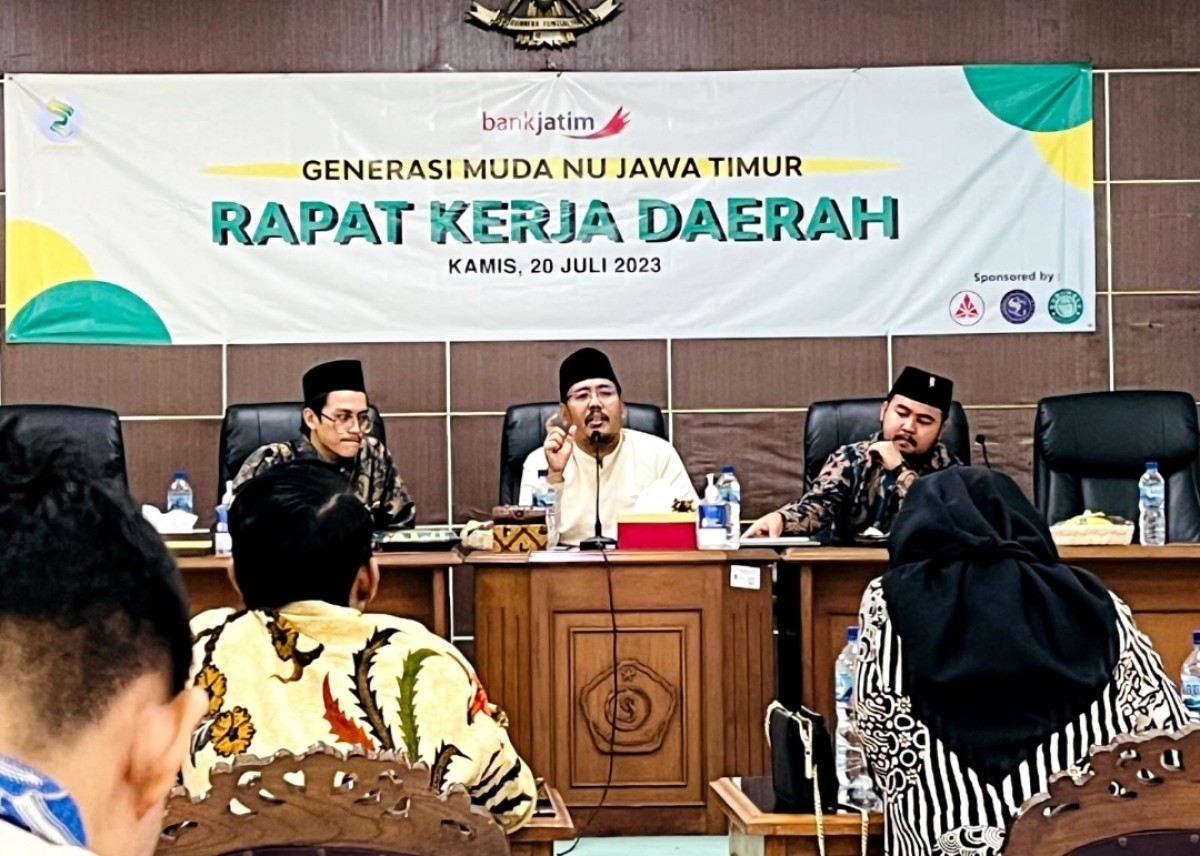 Anwar Sadad saat memberikan pengarahan dalam Rakerda GMNU (Foto: Fad for jatimnow.com)