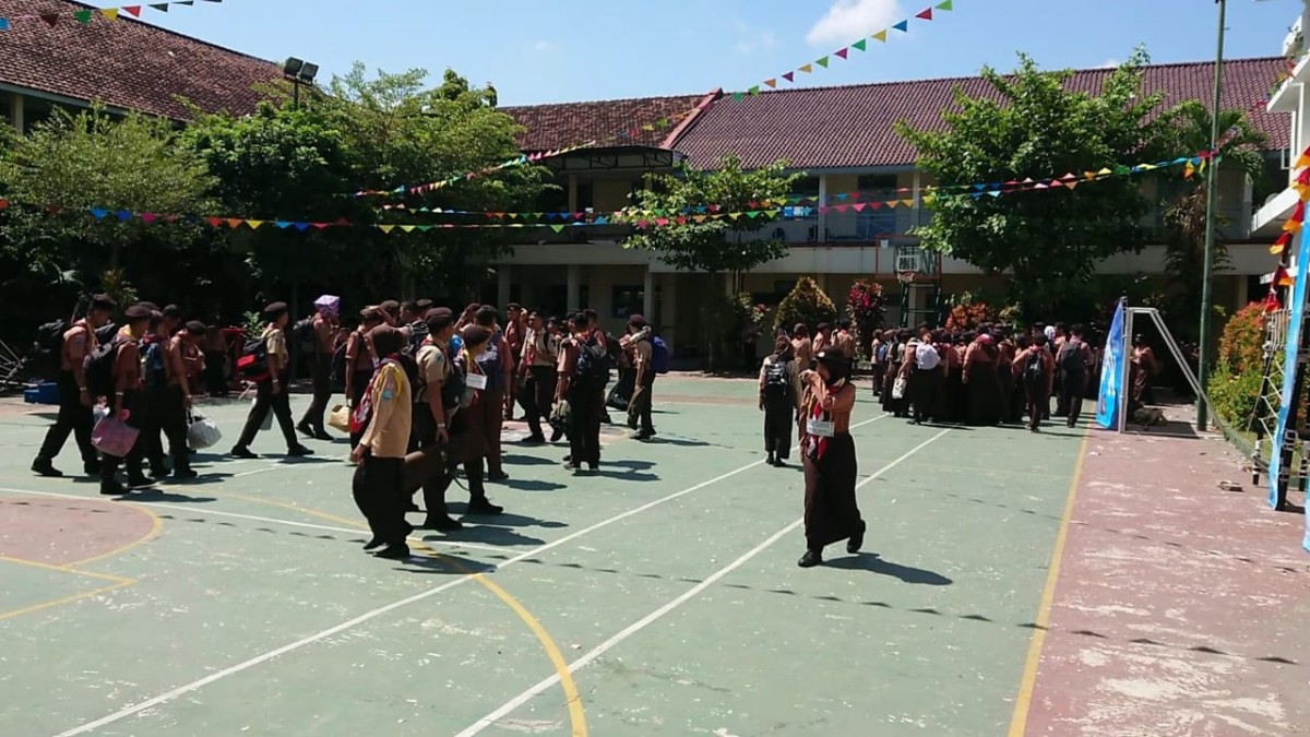 Aktivitas siswa di SMAN 1 Kedungwaru. (Foto: Bramanta Pamungkas/jatimnow.com).