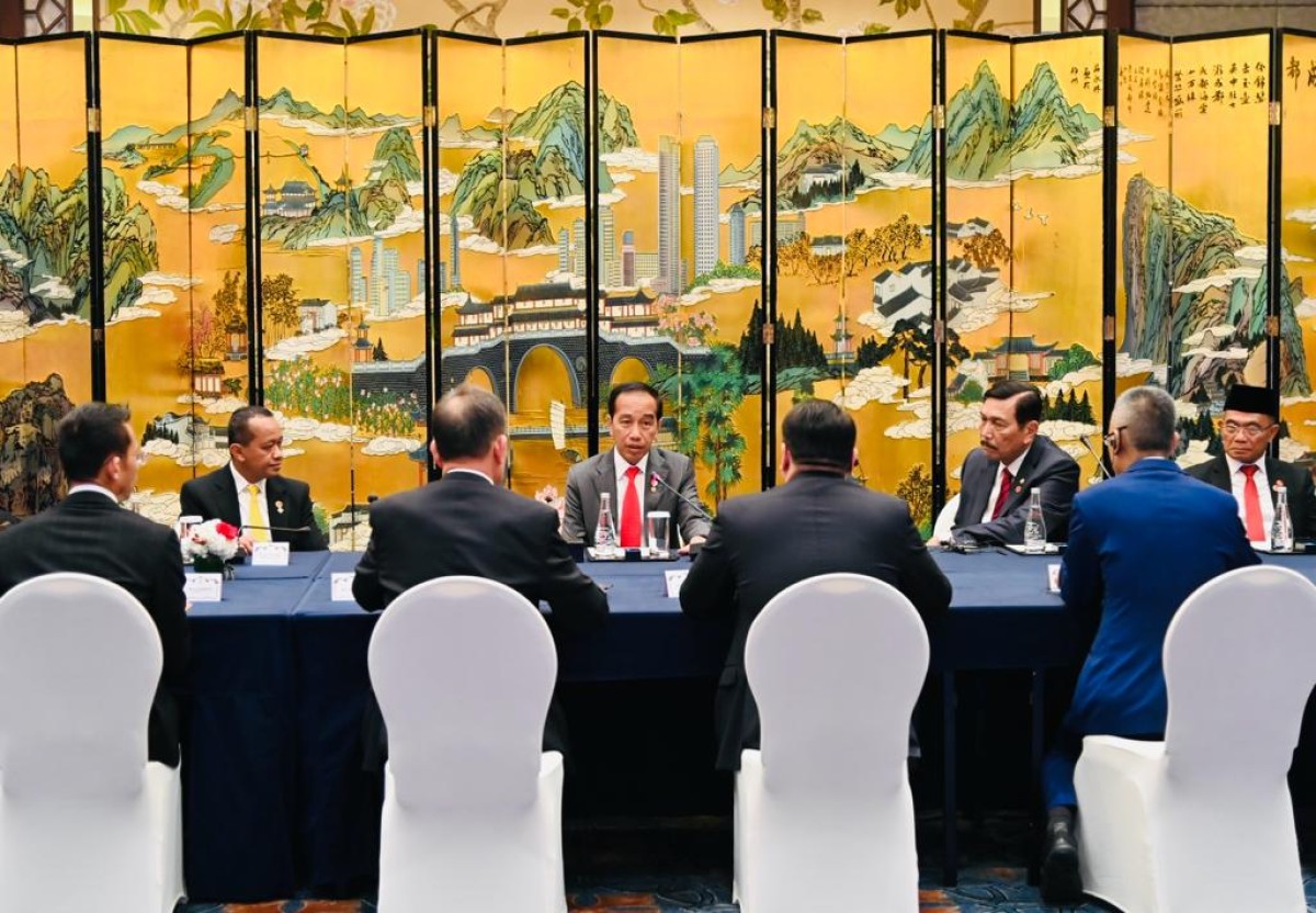 Presiden Jokowi beserta rombongan saat berada di RRT. (Foto: BPMI for jatimnow.com)