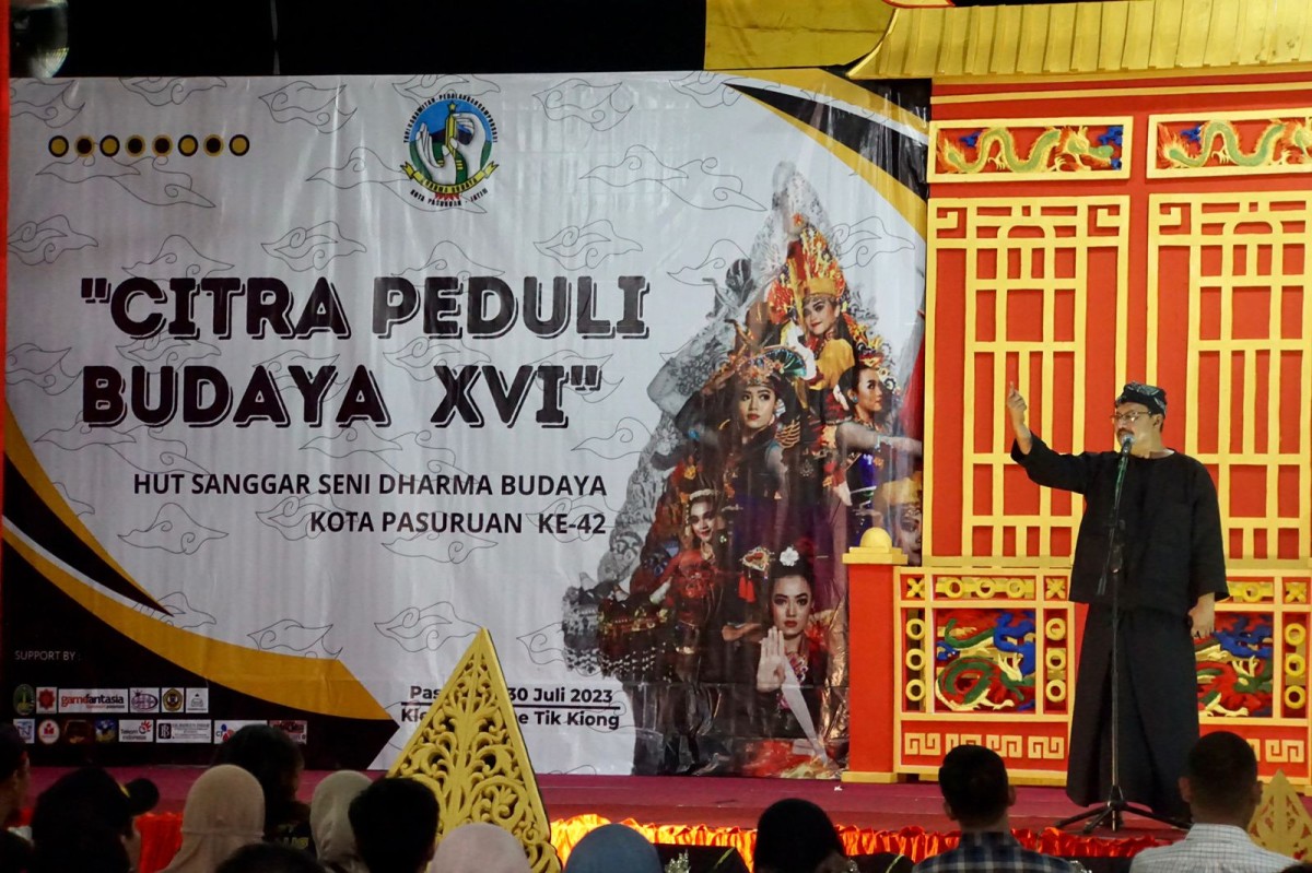Gus Ipul menghadiri Gelaran Citra Peduli Budaya ralam rangka HUT Sanggar Seni Dharma Budaya Kota Pasuruan. (Foto: Humas Pemkot Pasuruan)