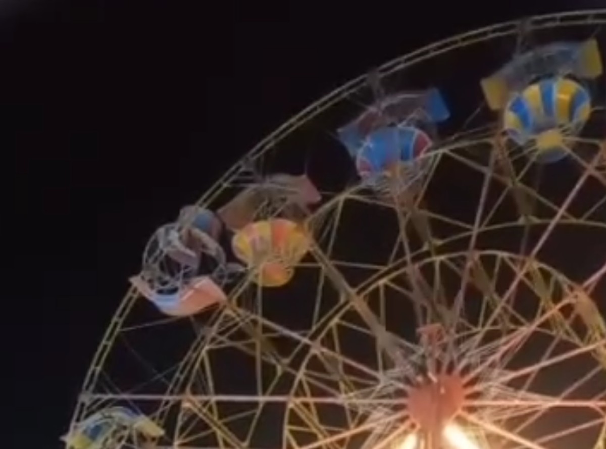 Bianglala di pasar malam Pamekasan. (Foto: tangkapan layar)