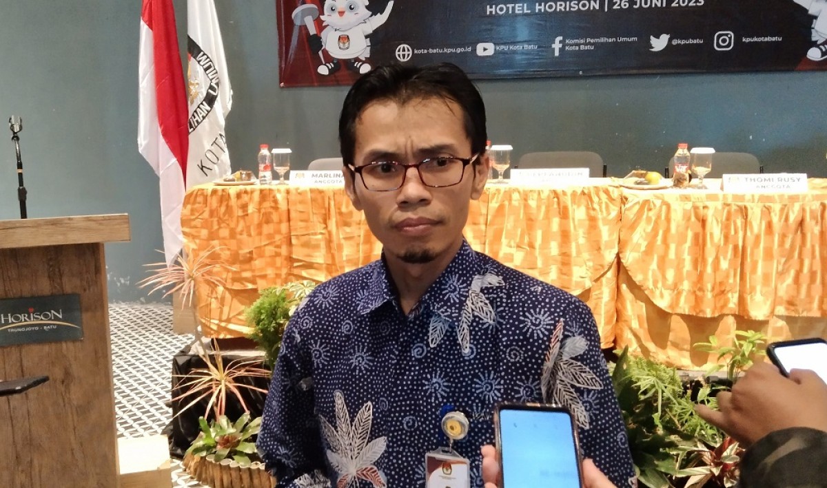 Anggota KPU Kota Batu Divisi Teknis Penyelenggaran Pemilu, Erfanudin. (Foto: Achmad Titan/jatimnow.com)