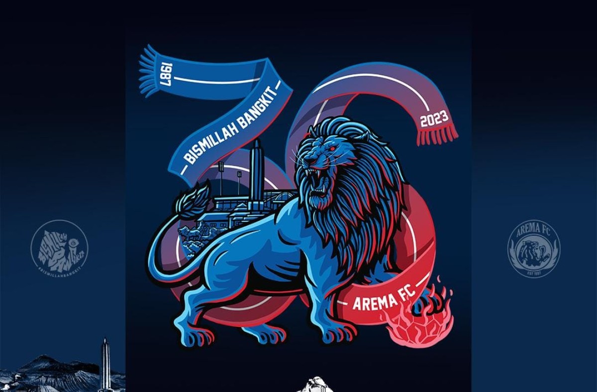 Ilustrasi HUT Arema FC ke-36. (Foto: Ilustrasi: Arema FC Official for jatimnow.com))