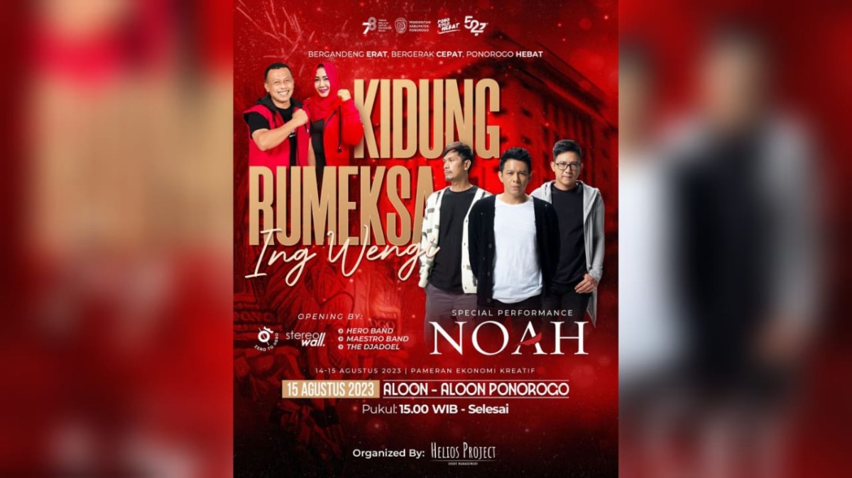 Pameran ekraf dan konser Noah. (Foto: Pemkab Ponorogo/jatimnow.com)