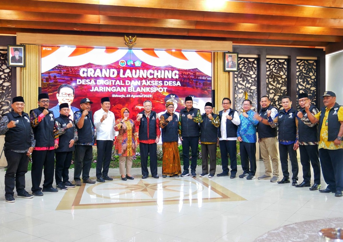 Grand Launching Desa Digital dan Akses Desa Jaringan Blankspot. (Foto: Kominfo Sidoarjo for jatimnow.com)