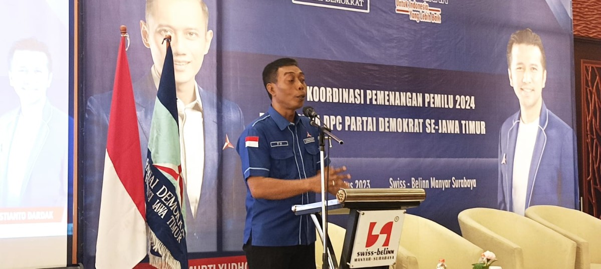 Ketua Bakomstra DPD Partai Demokrat Jatim, Fatkhul Hadi. (Foto: Humas DPD Demokrat Jatim)