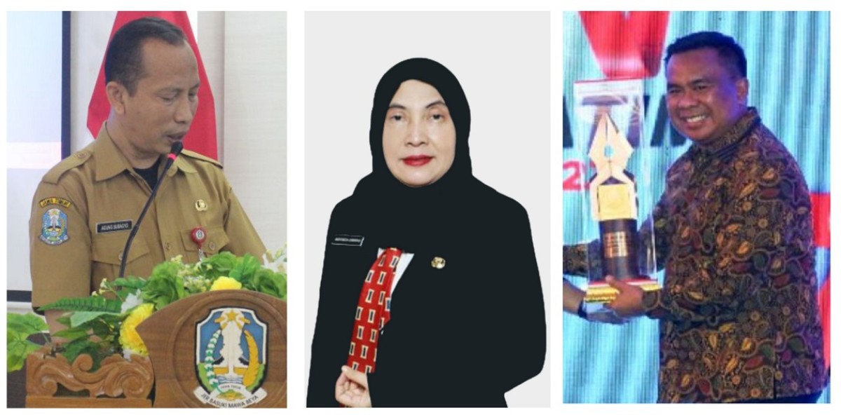 Kepala Bakorwil Bojonegoro Agung Subagyo (Kiri) Kadiskop UKM Pemprov Jatim Andromeda Qomariyah (tengah) Kadiskala Pemprov M Isa Ansori (kanan).
