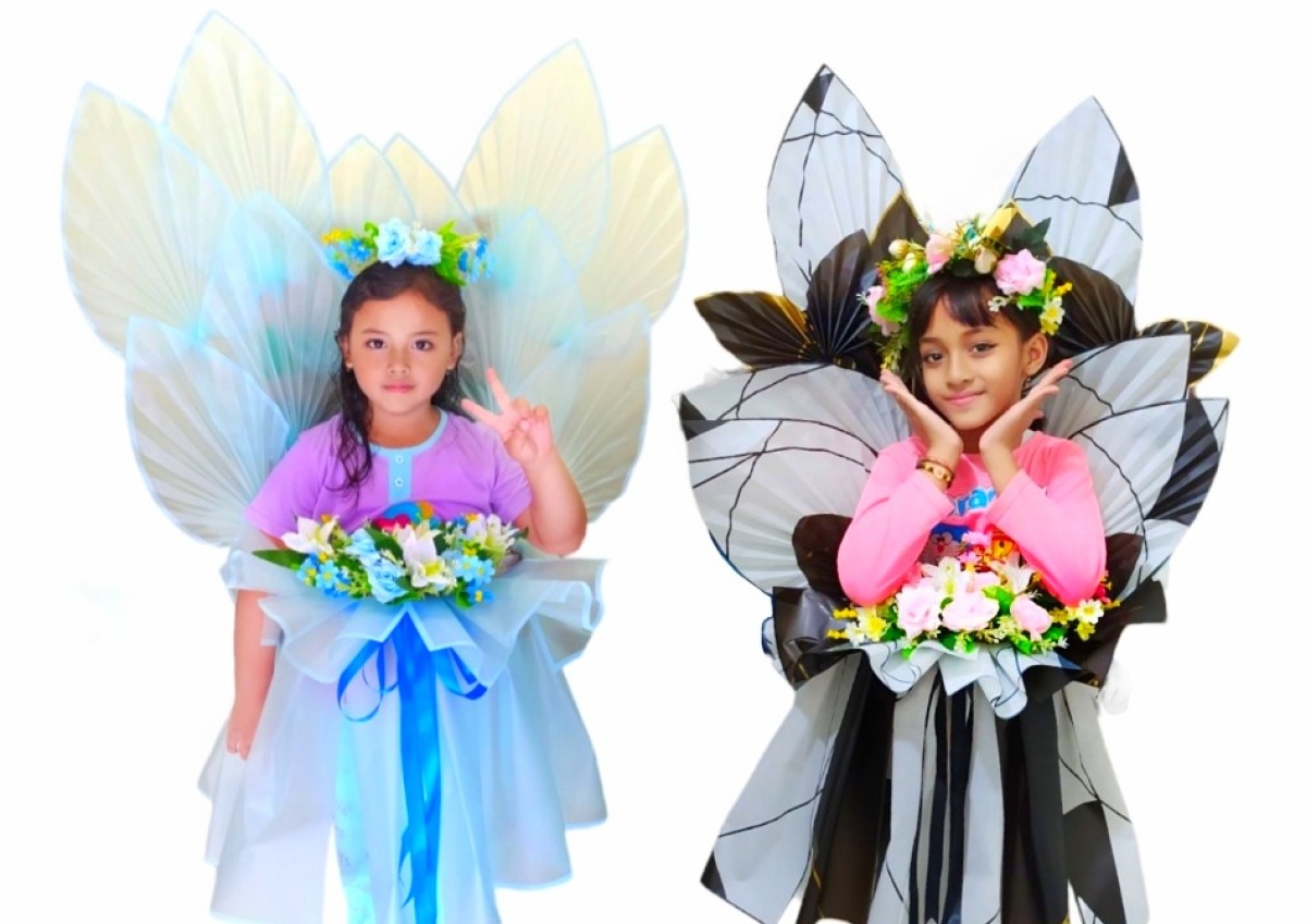 Kostum Buket Bunga Karya Warga Lawang Warnai Perayaan HUT RI ke-78