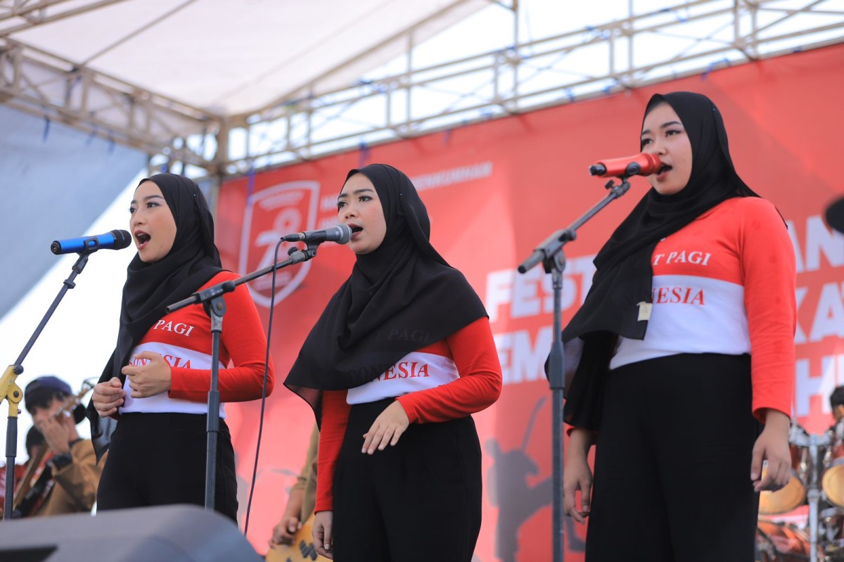 Peserta festival band gelaran Kemenkumham Jatim saat unjuk kebolehan. (Foto: Humas Kemenkumham Jatim/jatimnow.com)
