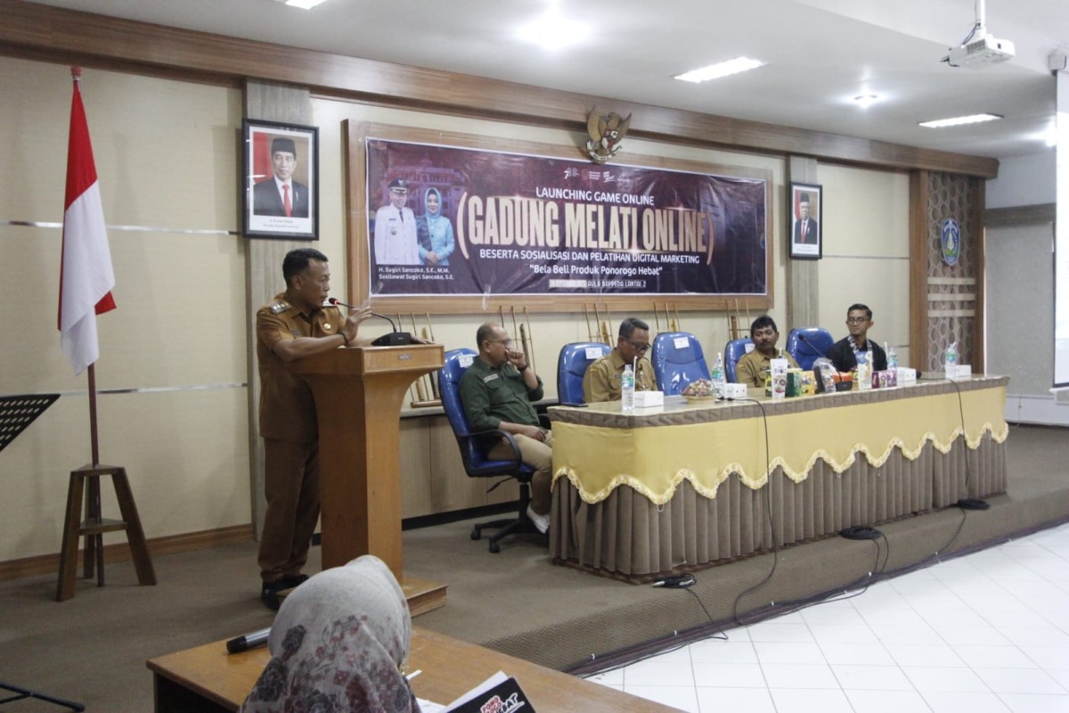 Peluncuran game online di lantai 2 Kantor Bappeda Litbang Ponorogo (Foto: Kominfo Ponorogo for jatimnow.com)
