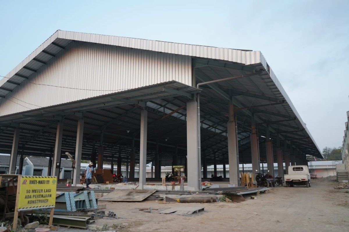 Revitalisasi Tahap II Pasar Wates Kediri. (Foto: Humas Pemkab Kediri/jatimnow.com)