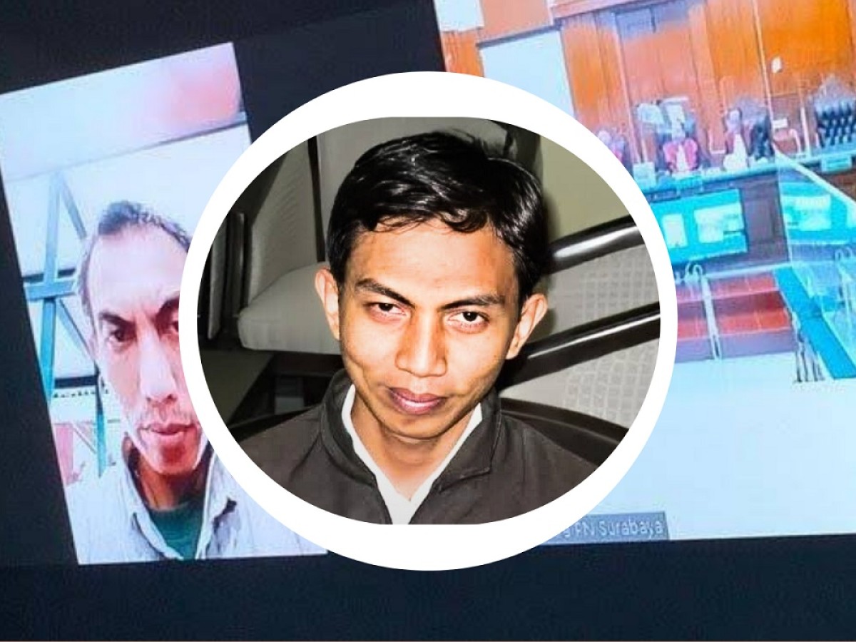 Terdakwa Susanto saat menjalani sidang tuntutan. (Foto: tangkapan layar)