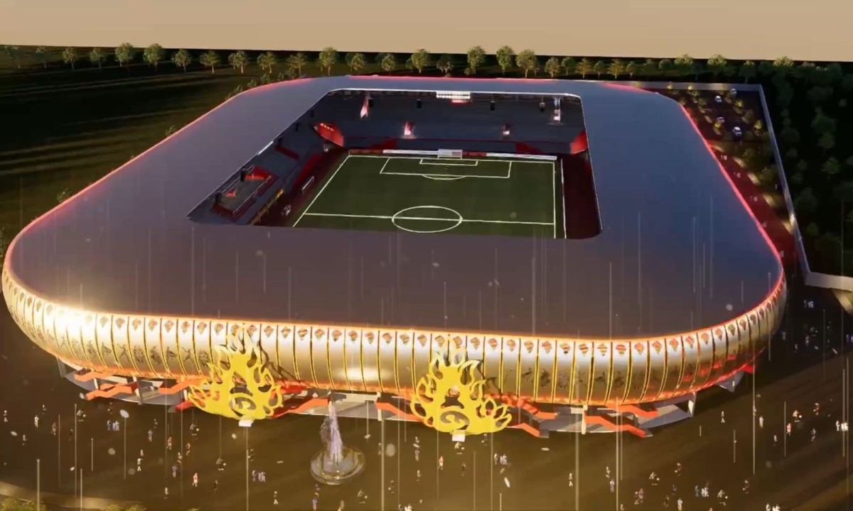 Desain stadion baru Kabupaten Kediri. (Foto: Humas Pemkab Kediri/jatimnow.com)