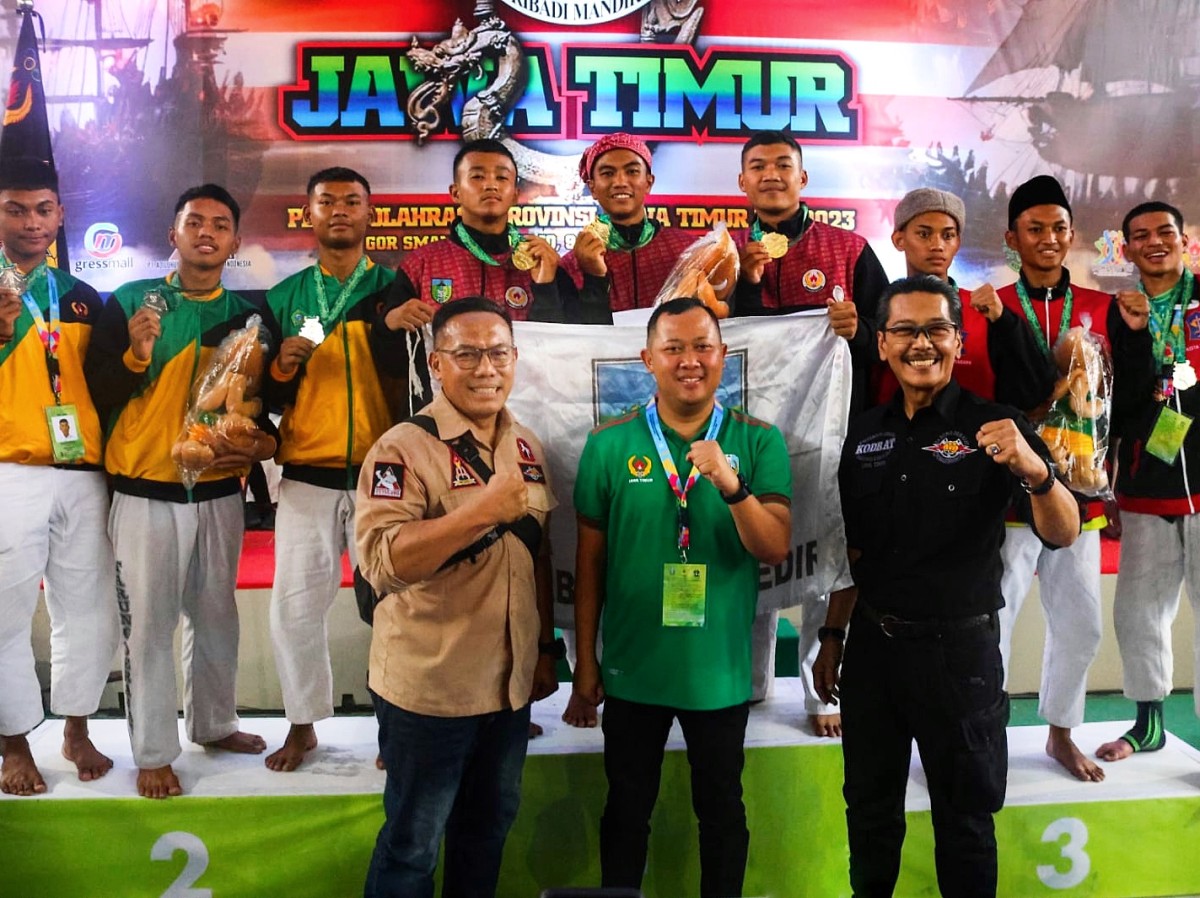 Kontingan tarung derajat Kabupaten Kediri. (Foto: KONI Kab Kediri for jatimnow.com)