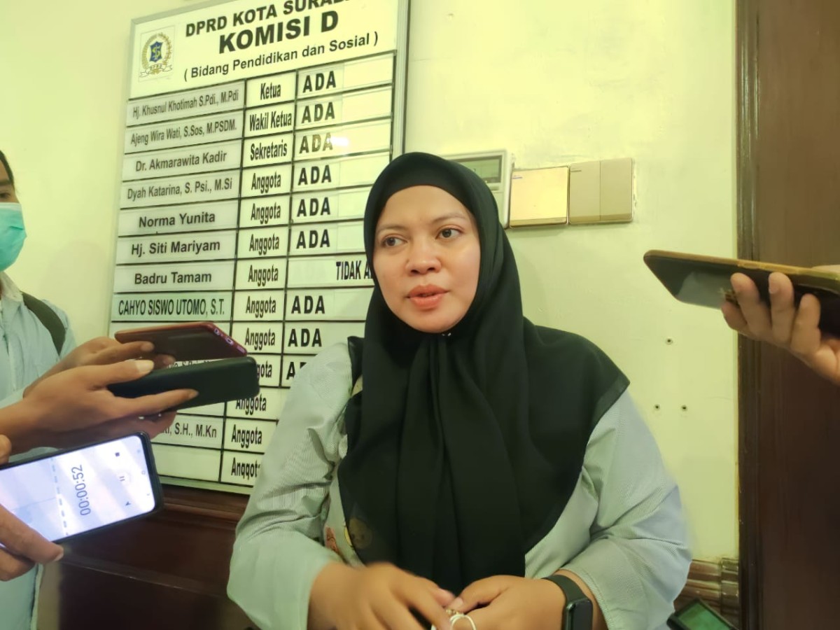 Ketua Komisi D DPRD Surabaya Khusnul Khotimah(Foto: Ni'am Kurniawan/jatimnow.com)