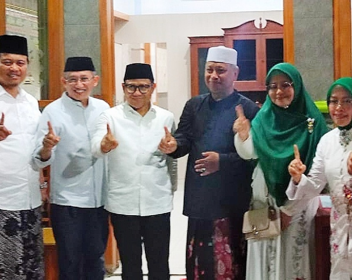 Cak Imin saat silaturahmi di Pesantren Modern Al-Amanah Junwangi Krian Sidoarjo. (Foto: Ahaddiini HM for jatimnow.com).