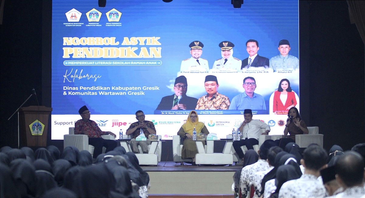Suasana acara 'Ngobrol Asik Pendidikan' di Gedung Nasional Indonesia (GNI) Gresik (Foto: Sahlul Fahmi/jatimnow.com)