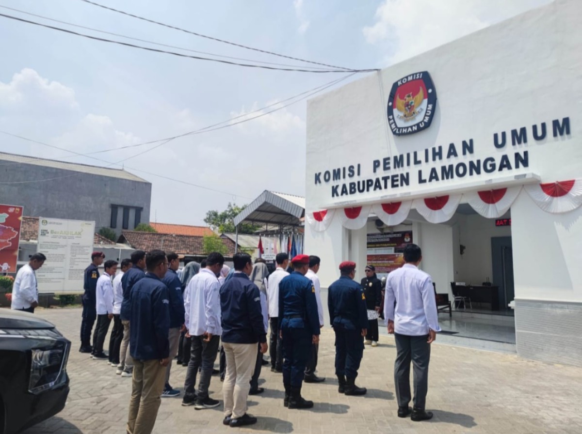 Suasana di Kantor KPUD Lamongan. (Foto : Adyad Ammy Iffansah/jatimnow.com)