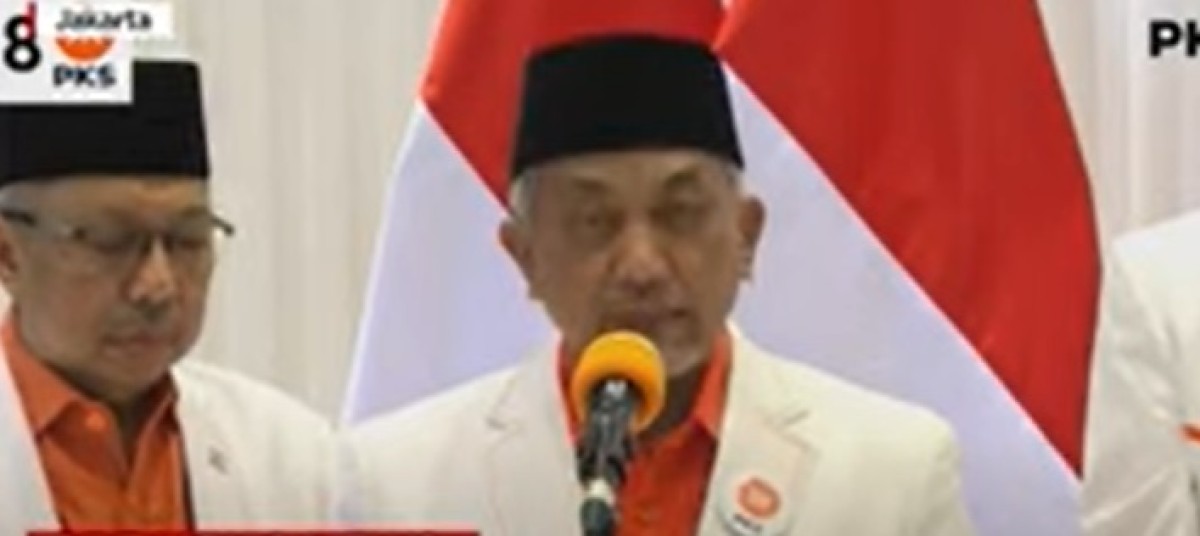 Presiden PKS Akhmad Syaikhu. (Tangkapan layar siaran langsung)