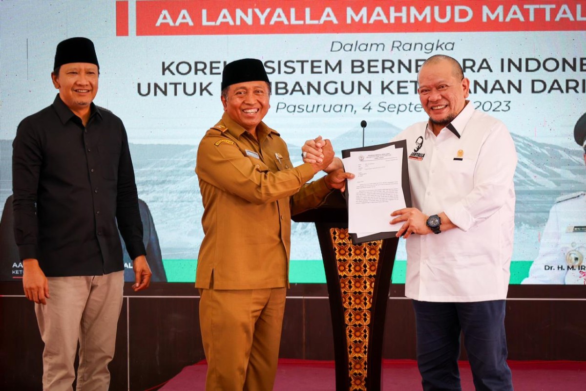 Kepala Desa Se-Pasuruan Titip Aspirasi Masa Jabatan 9 Tahun pada Ketua DPD RI