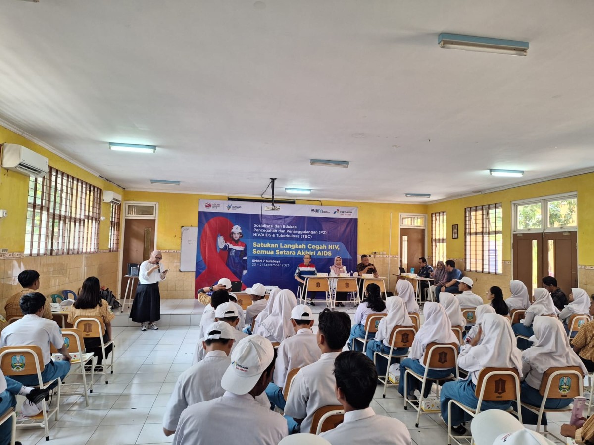 Kegiatan sosialisasi dan edukasi di SMAN 7 Surabaya. (Foto: Humas PGN for jatimnow.com)