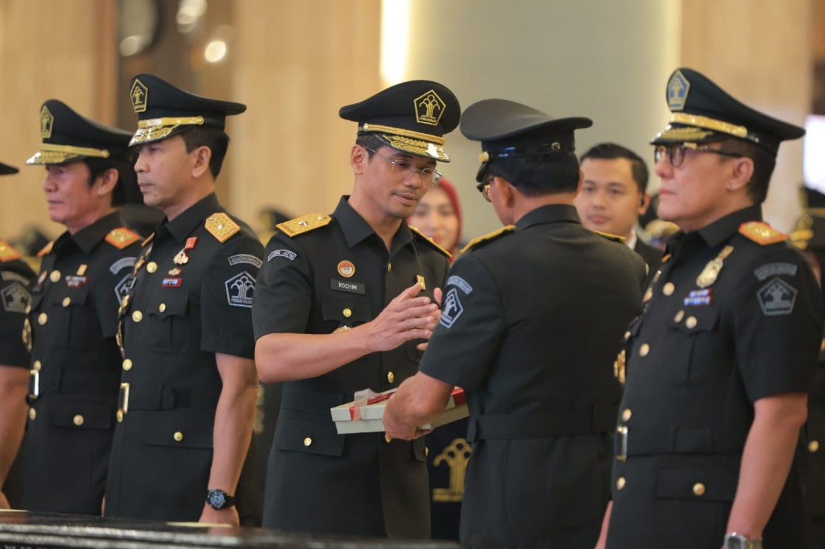 Proses pelantikan dan serah terima jabatan Kepala Kanwil Kemenkumham Jatim (Foto: Humas Kemenkumham Jatim for jatimnow.com))