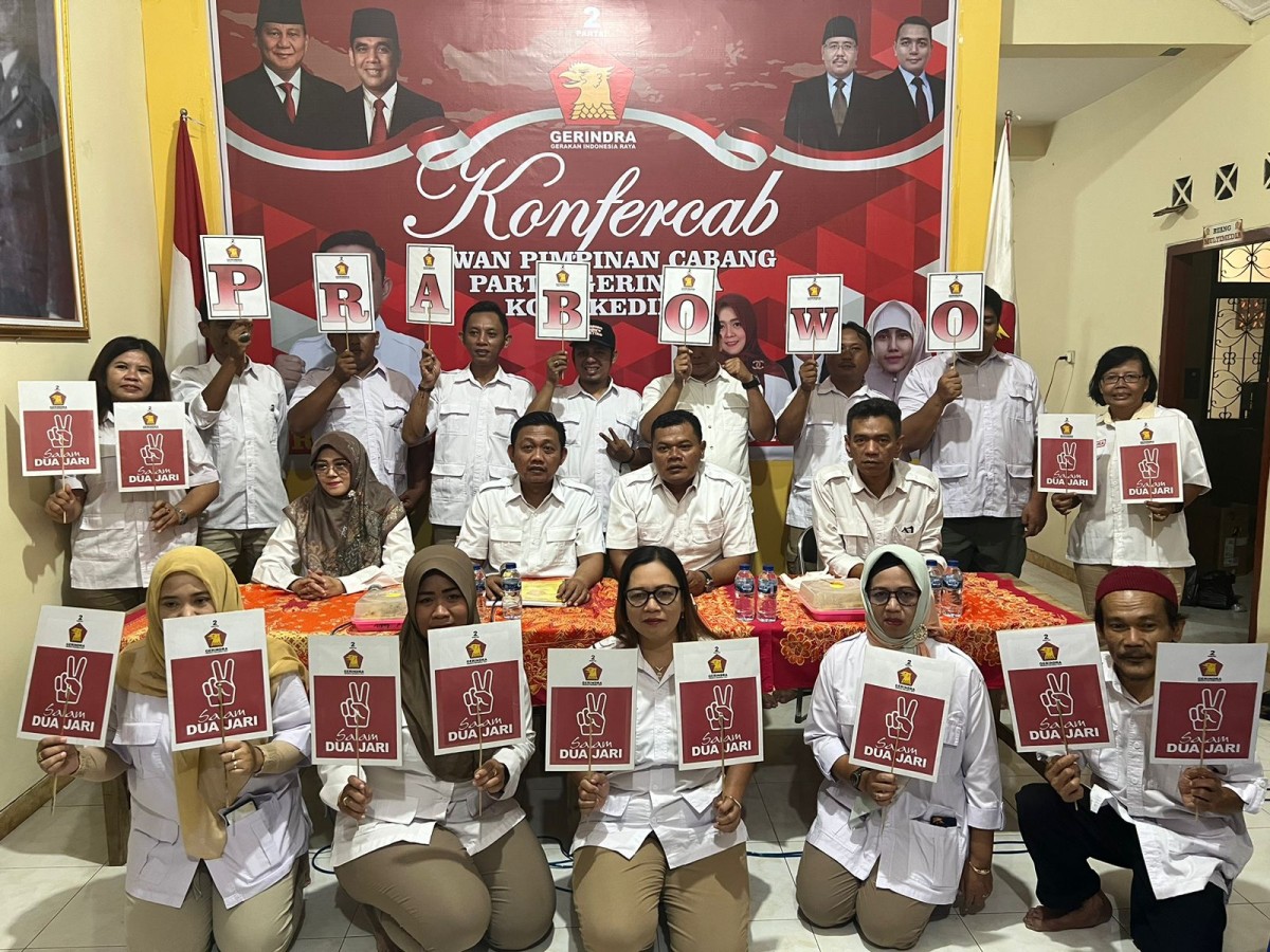 Deklarasi DPC Gerindra Kota Kediri. (Foto: Gerindra for jatimnow.com)