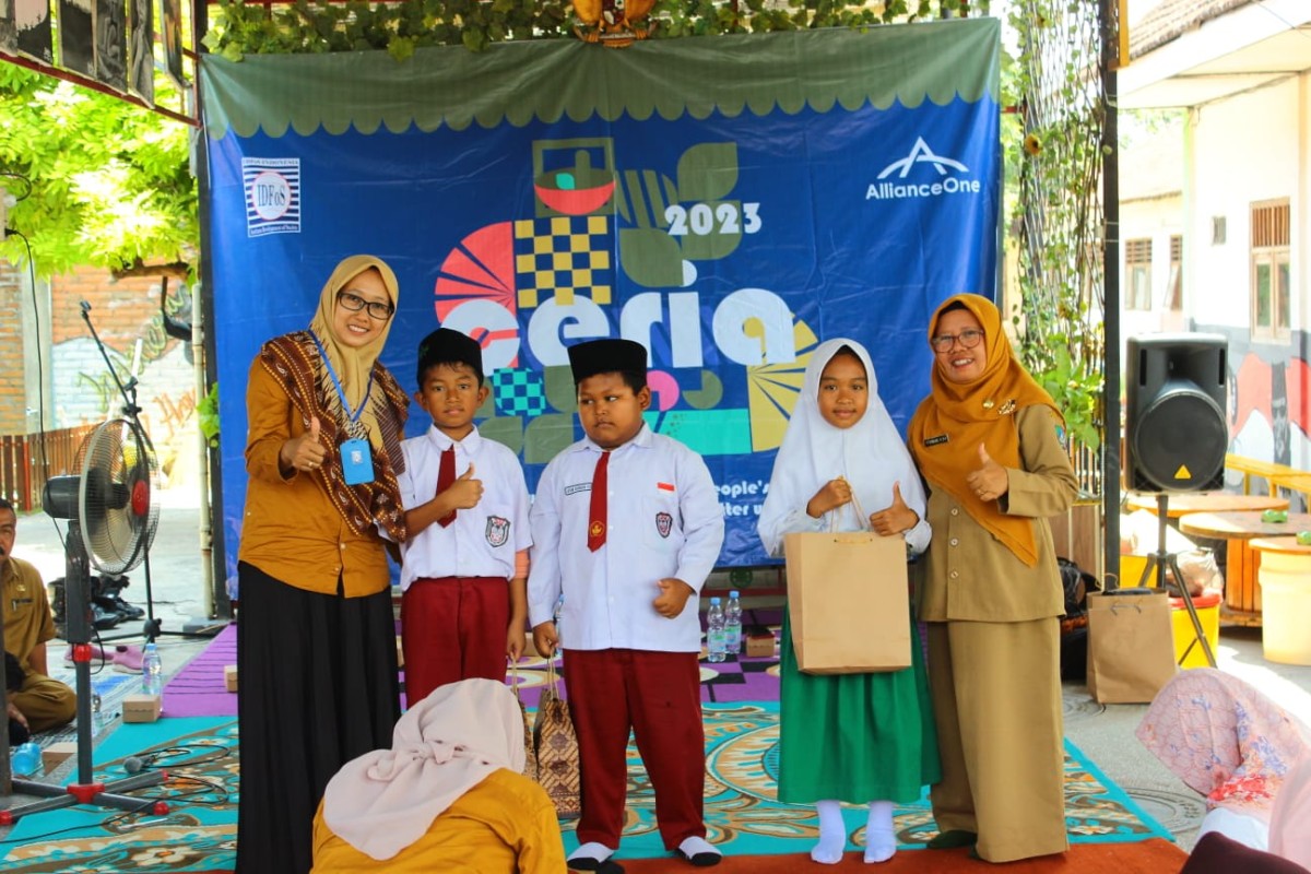 Kegiatan CERIA di SDN Kebonagung (Foto : Lily for jatimnow.com)