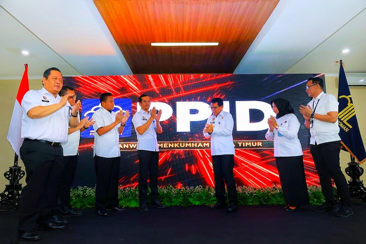 Launching layanan informasi e-PPID. (Foto: Humas Kemenkumham Jawa Timur for jatimnow.com)