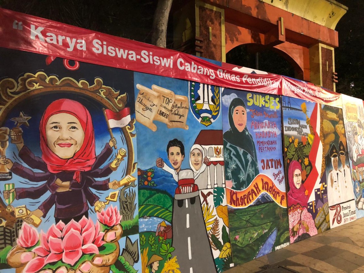 Ribuan mural karya siswa di Jatim. (Foto: Ni'am Kurniawan/jatimnow.com)