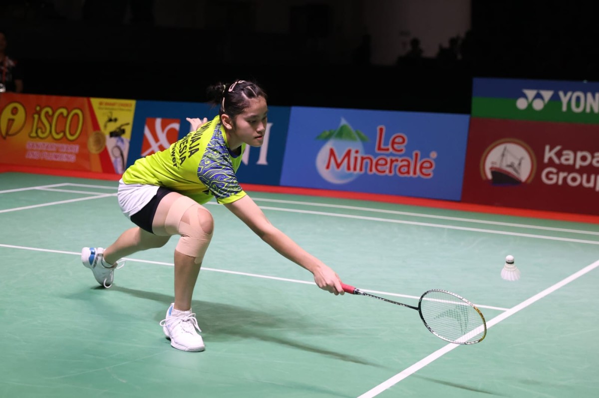 Atlet bulu tangkis saat berlaga di BNI Indonesia Masters 2023.  (Foto-foto: Yuna for jatimnow.com)