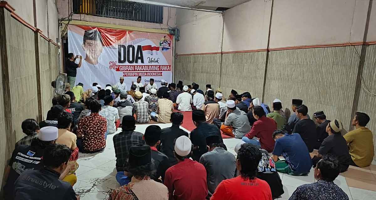 Acara doa bersama untuk Gibran jadi Cawapres (Foto: Relawan Mas Gibran Jawi Wetan for jatimnow.com)
