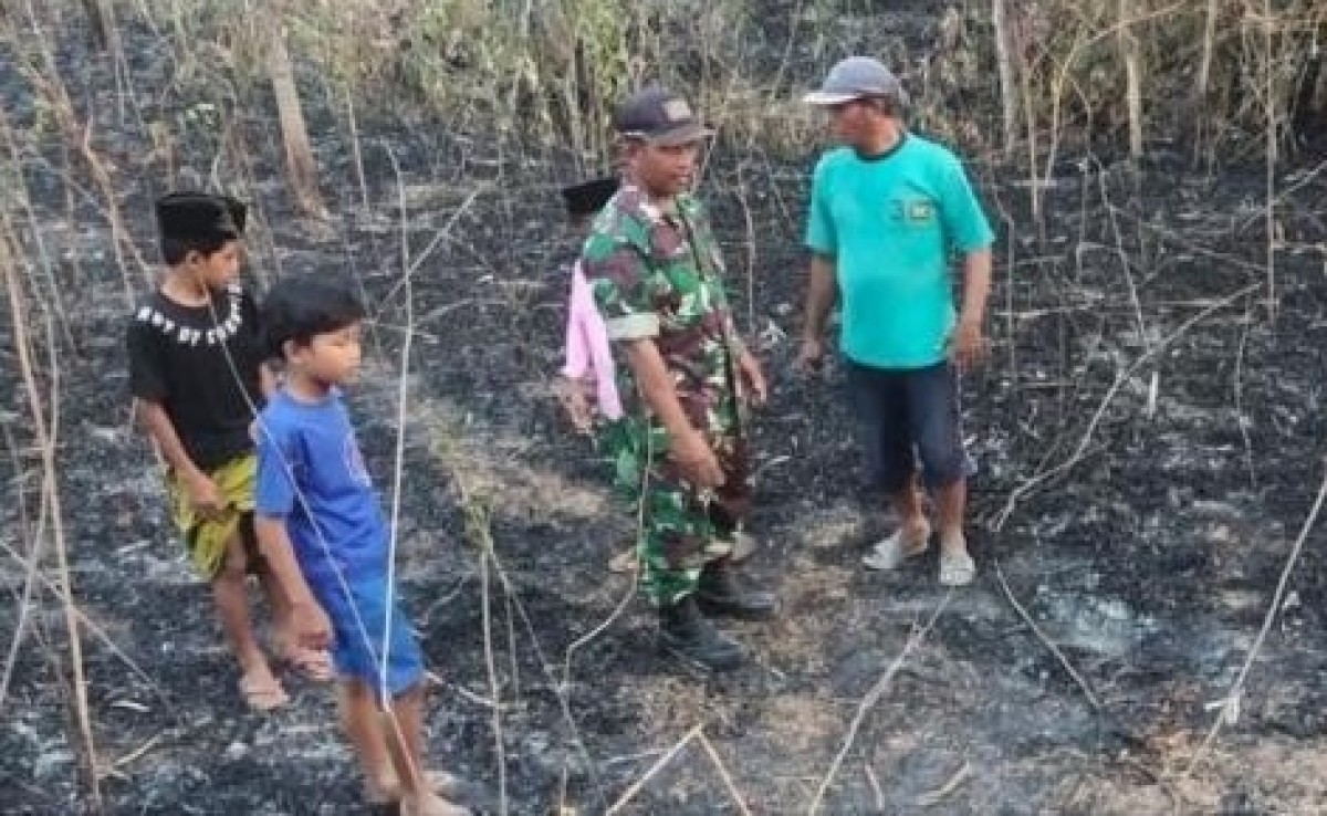 Di Lahan Bambu Sampang, Seorang Kakek Ditemukan Tewas Terbakar