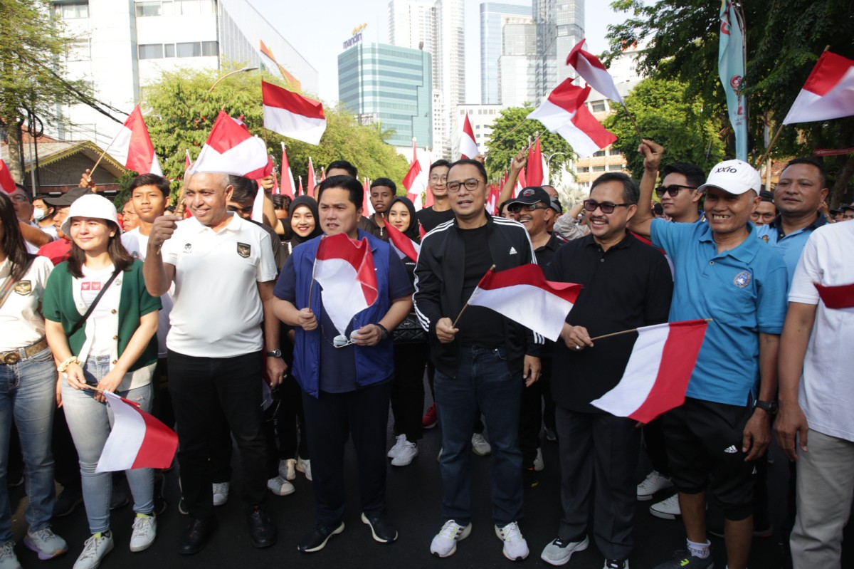 Pawai Trophy Experience Piala Dunia U-17 di Surabaya. (Foto-foto: Humas Pemkot Surabaya)