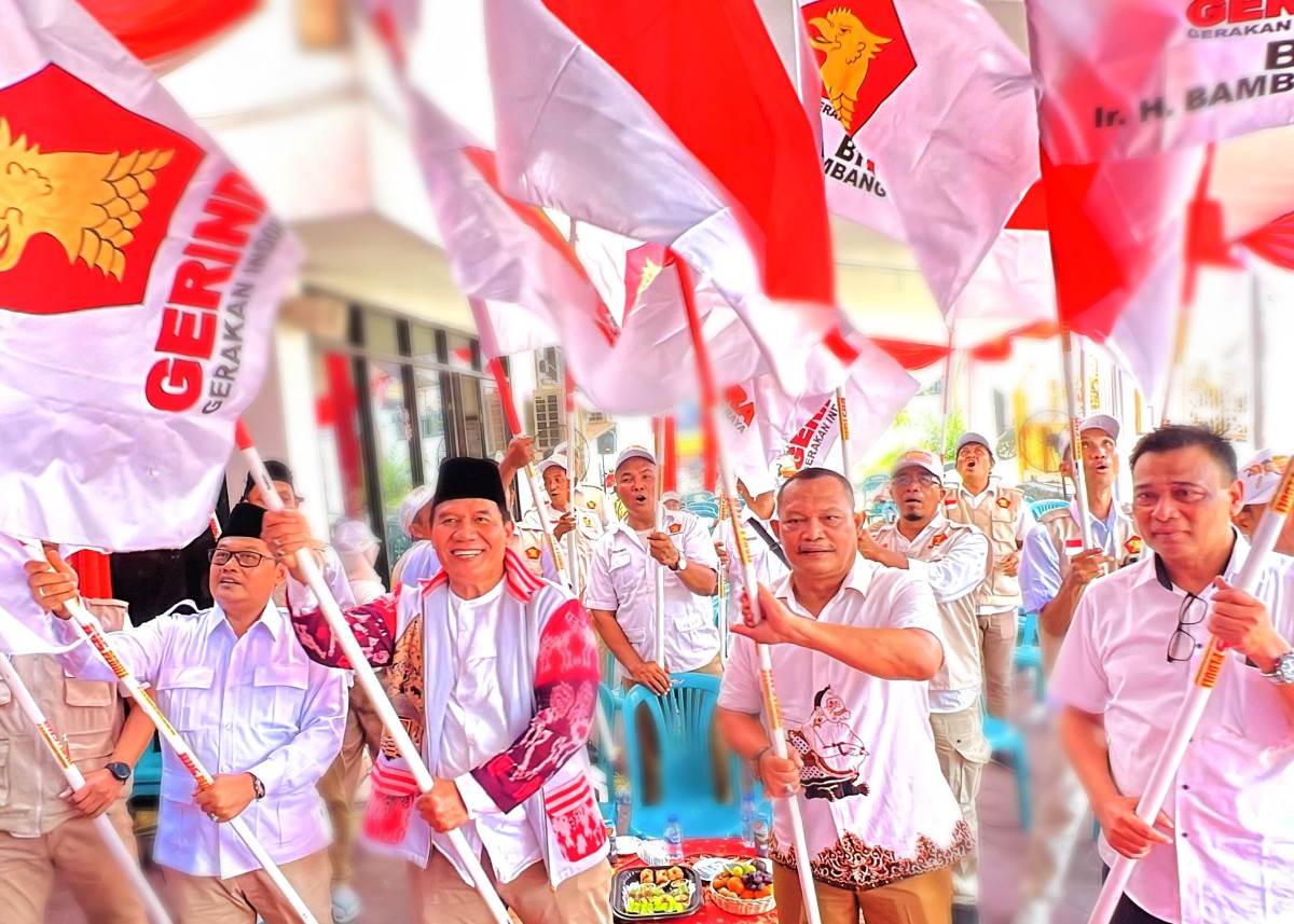 Bambang Haryo bersama Partai Gerindra DPC Sidoarjo. (Foto: Yanuar for jatimnow.com)