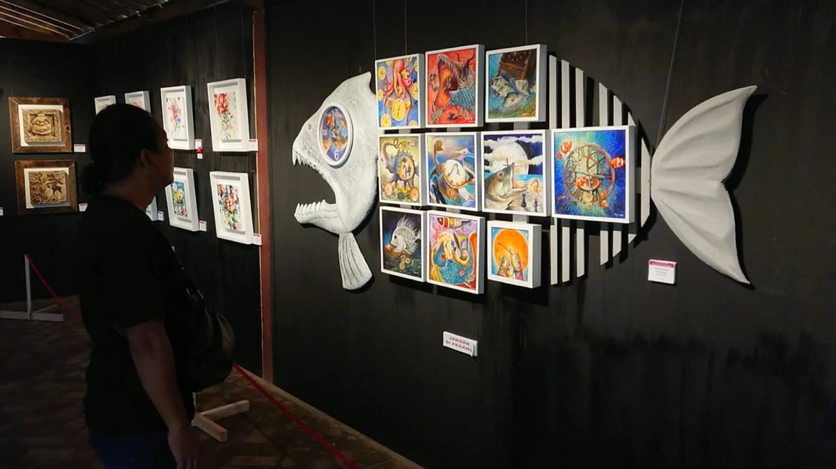 Karya-karysa yang dipamerkan di Cekli. (Foto: Bramanta Pamungkas/jatimnow.com)