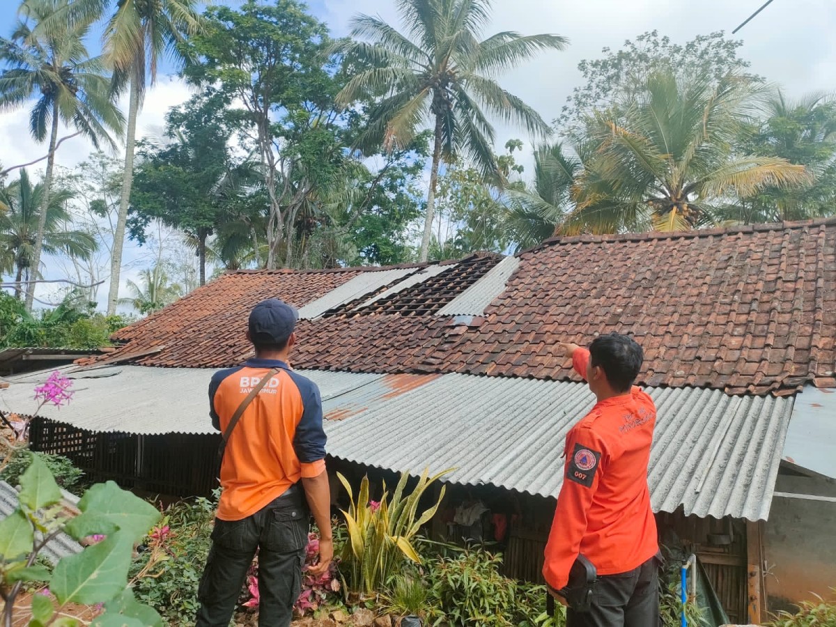 Salah satu rumah yang rusak. (Foto: BPBD Ponorogo for jatimnow.com)