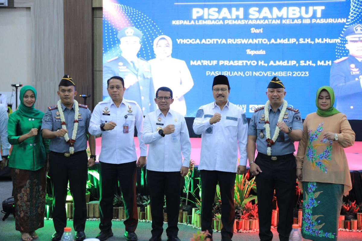 Kegiatan Pisah Sambut Kalapas Pasuruan. (Humas Kemenkumham Jatim for jatimnow.com)
