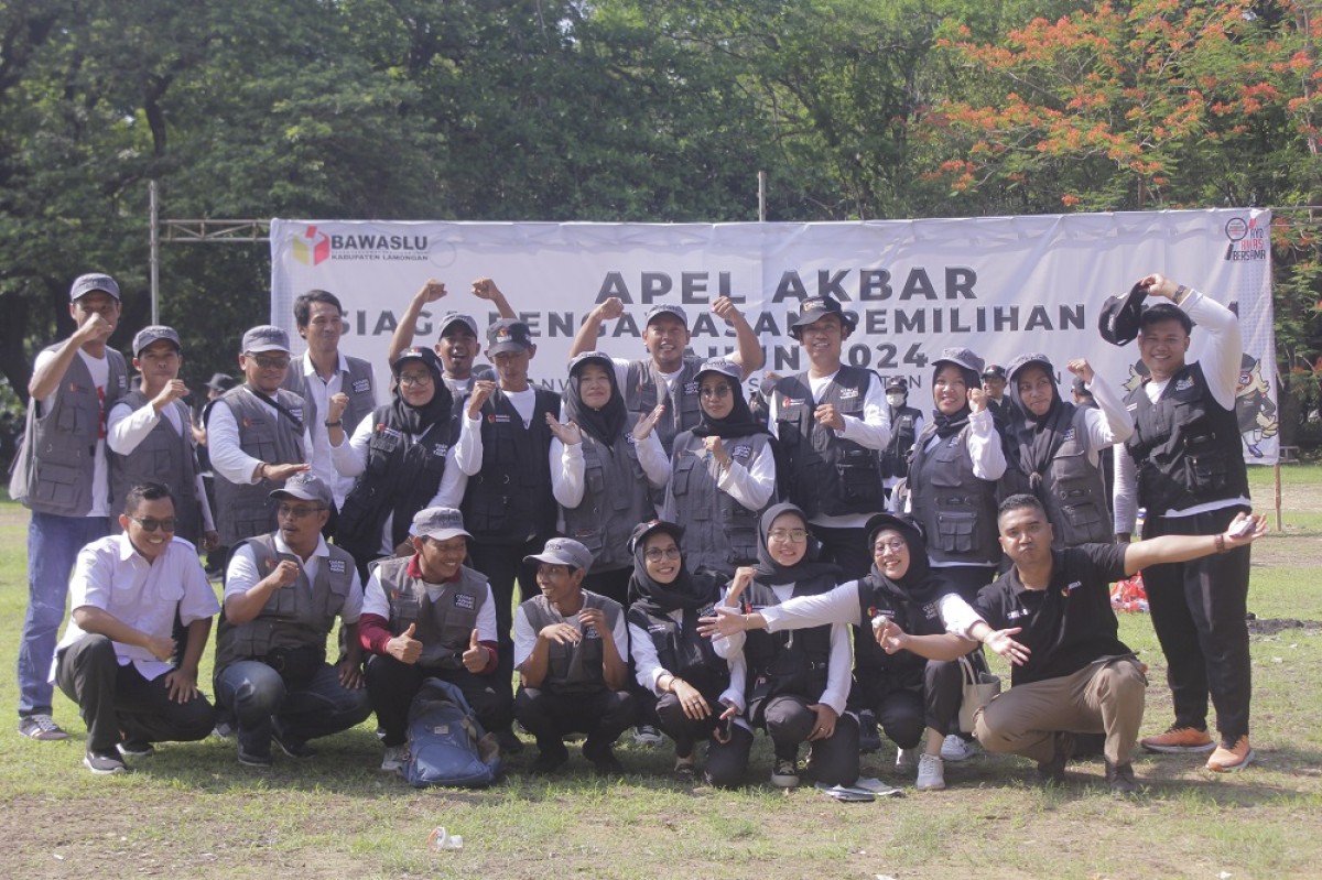 Bawaslu Lamongan Gelar Apel Akbar Siaga Pemilu 2024: Hindari Intervensi!