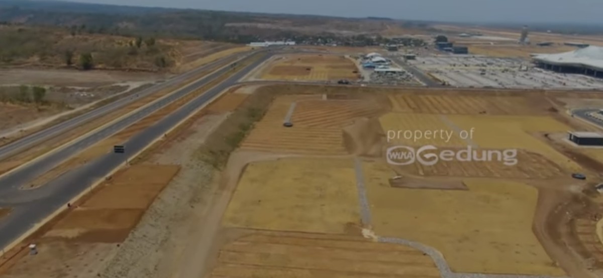 Progres Bandara Dhoho Kediri di minggu ke-84. (Tangkapan layar YouTube WIKA Gedung for jatimnow.com)