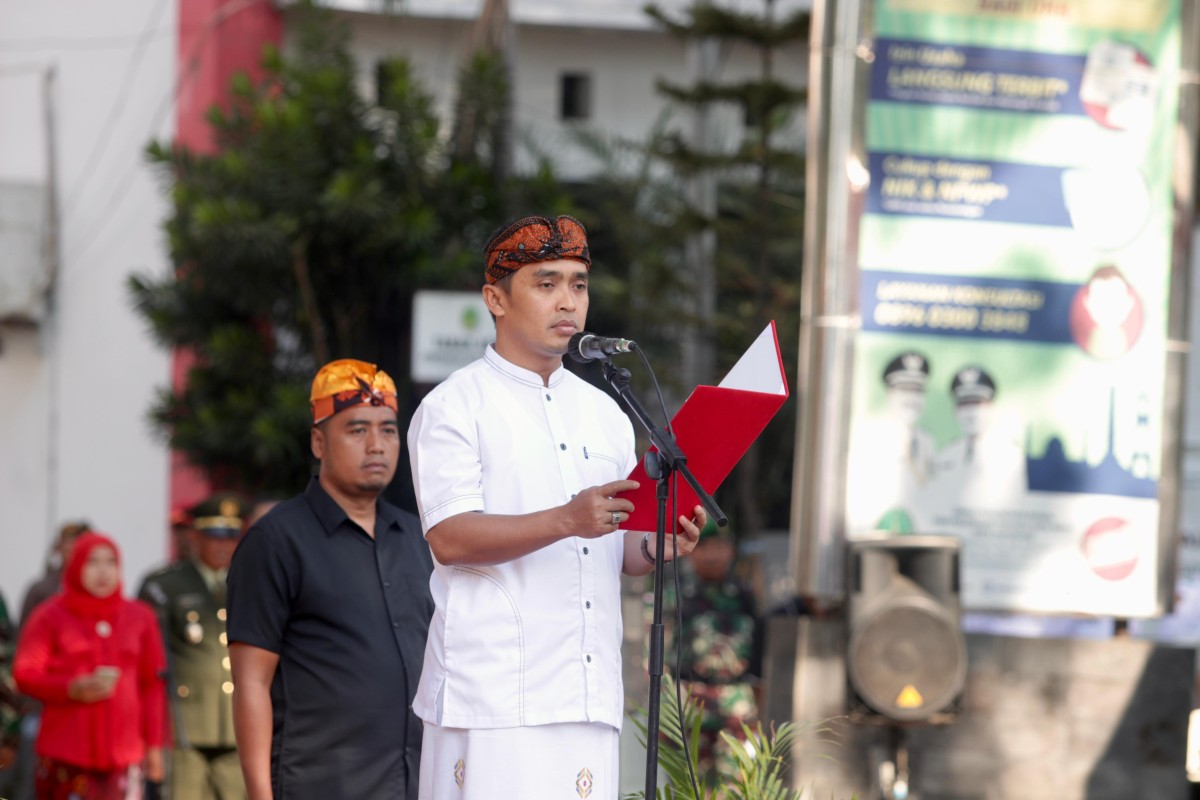 Wakil Wali Kota Pasuruan, Adi Wibowo, saat upacara memperingati Hari Sumpah Pemuda. (Foto: Humas Pemkot Pasuruan for jatimnow.com)