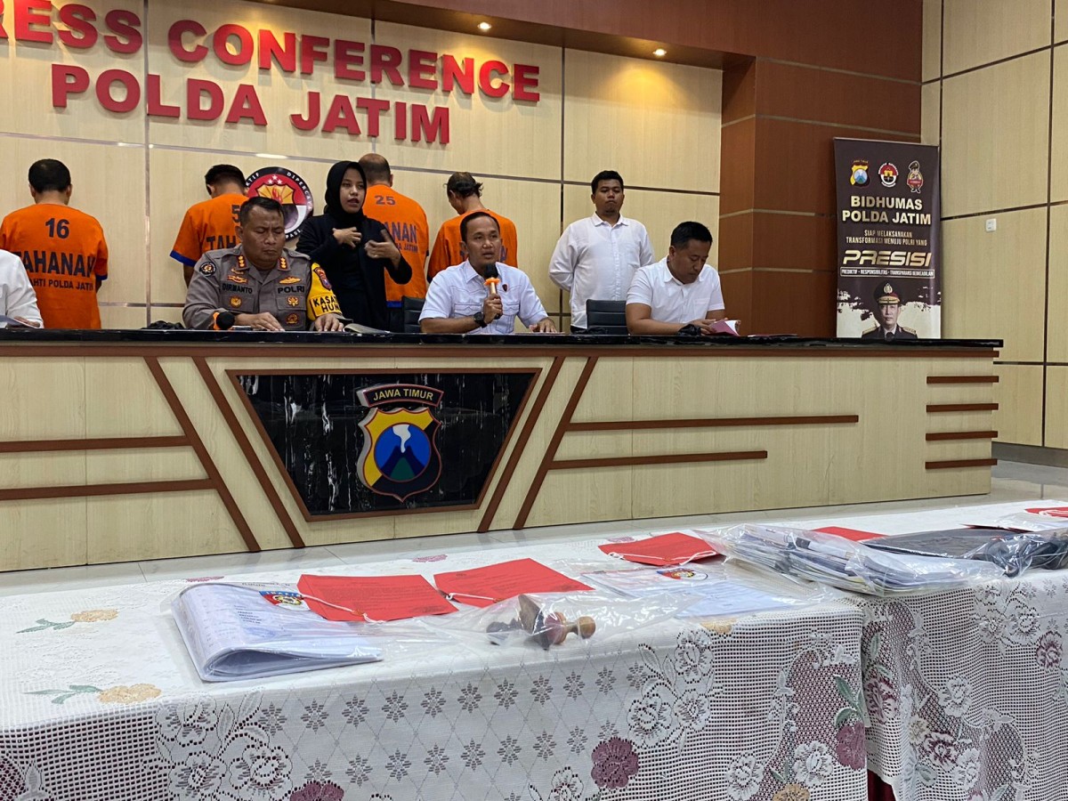 Press release di Mapolda Jatim (Foto: Haryo Agus/jatimnow.com)