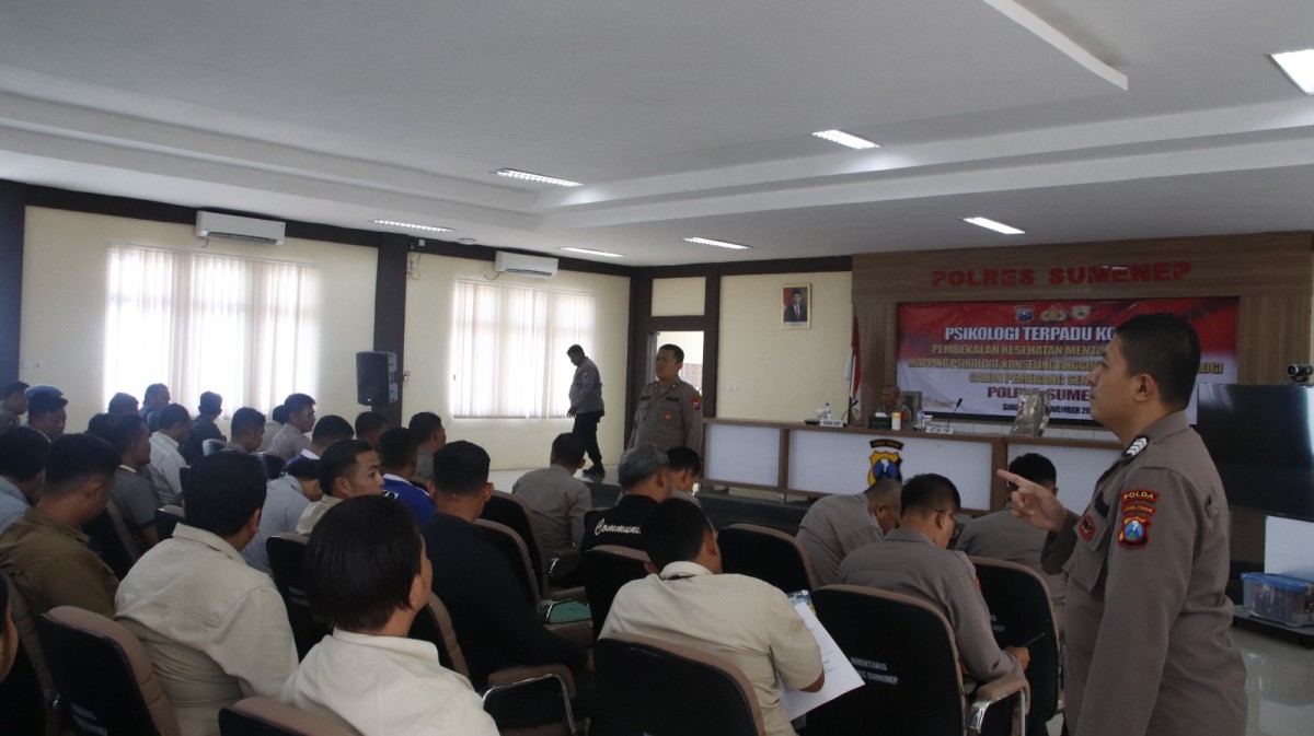 Puluhan Polisi di Sumenep Ikuti Tes Psikologi, Minimalisir Penyalahgunaan Senpi