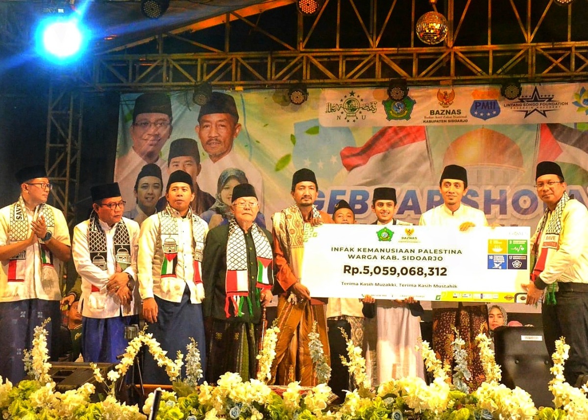Gebyar Sholawat dan Tahlil Akbar di Sidoarjo. (Humas Pemkab Sidoarjo for jatimnow.com).