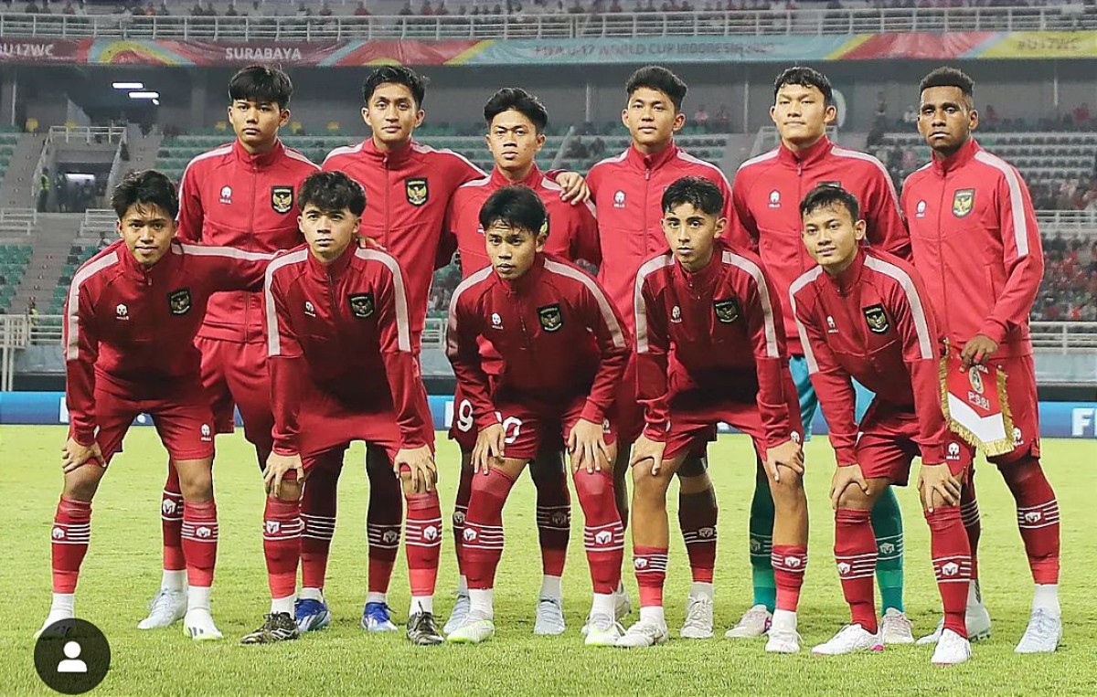 Skuar Timnas Indonesia U-17 vs Panama U-17 di Stadion Gelora Bung Tomo Surabaya. (Foto: Instagram Timnas Indonesia