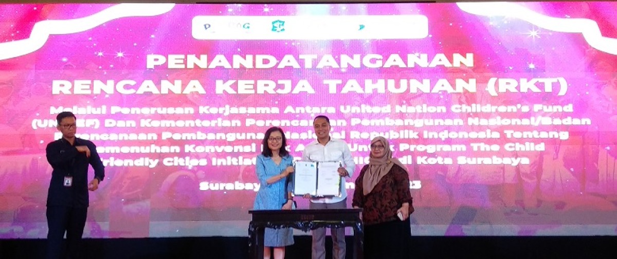 Acara ceremonial kerja sama kota Surabaya dengan CFCI. (Foto: Haryo Agus/jatimnow.com)