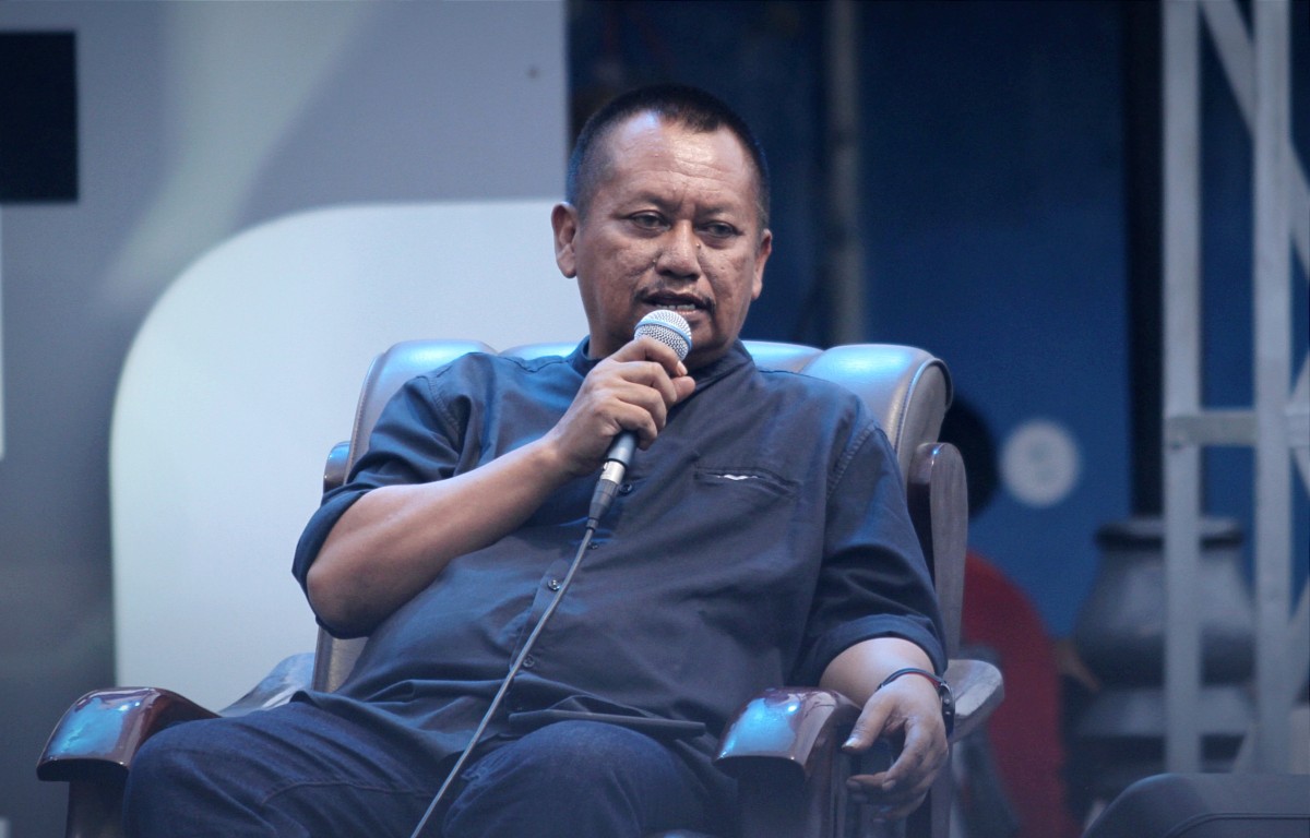 Ketua PWI Jatim, Lutfil Hakim di acara seminar kebudayaan di Bandar Grissee, Gresik (Foto: Sahlul Fahmi/jatimnow.com)